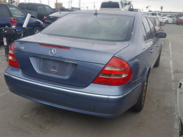 WDBUF65J44A584356 - 2004 MERCEDES-BENZ E 320 BLUE photo 4