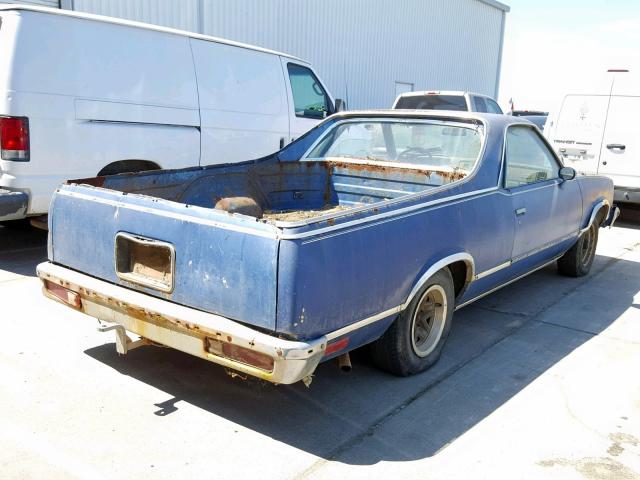 1GTCW80H1DR500671 - 1983 GMC CABALLERO BLUE photo 4