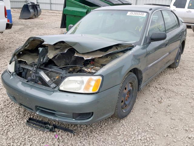 4S3BE635717206820 - 2001 SUBARU LEGACY L GREEN photo 2