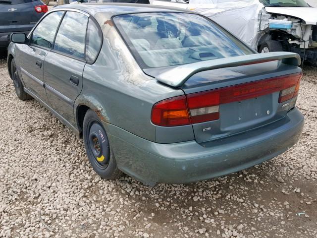 4S3BE635717206820 - 2001 SUBARU LEGACY L GREEN photo 3