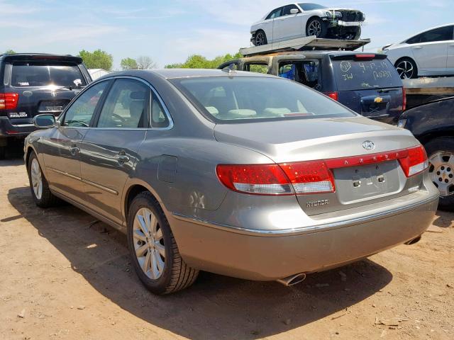 KMHFC46D29A372607 - 2009 HYUNDAI AZERA GLS GRAY photo 3