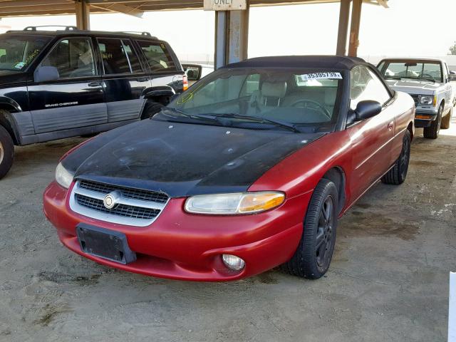 3C3EL55H2TT271209 - 1996 CHRYSLER SEBRING JX RED photo 2