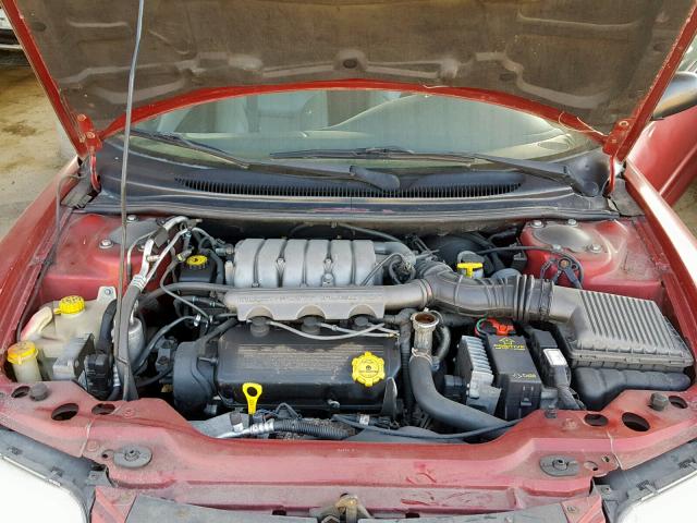 3C3EL55H2TT271209 - 1996 CHRYSLER SEBRING JX RED photo 7