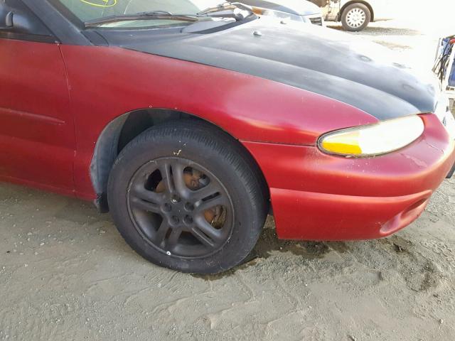 3C3EL55H2TT271209 - 1996 CHRYSLER SEBRING JX RED photo 9