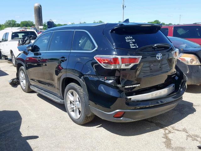 5TDDCRFH5FS012693 - 2015 TOYOTA HIGHLANDER BLACK photo 3