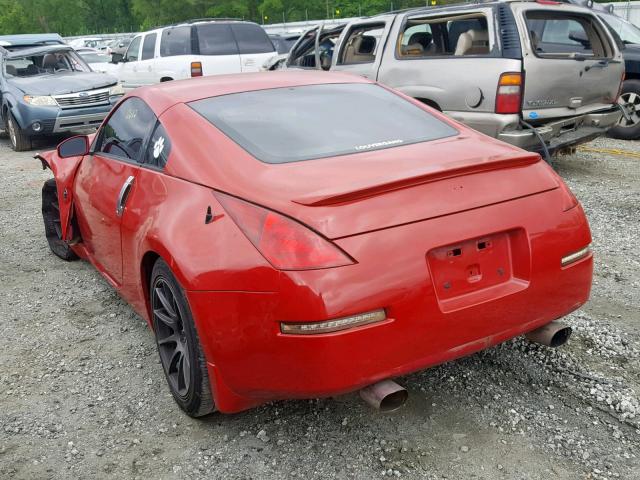 JN1AZ34E43T021571 - 2003 NISSAN 350Z COUPE RED photo 3