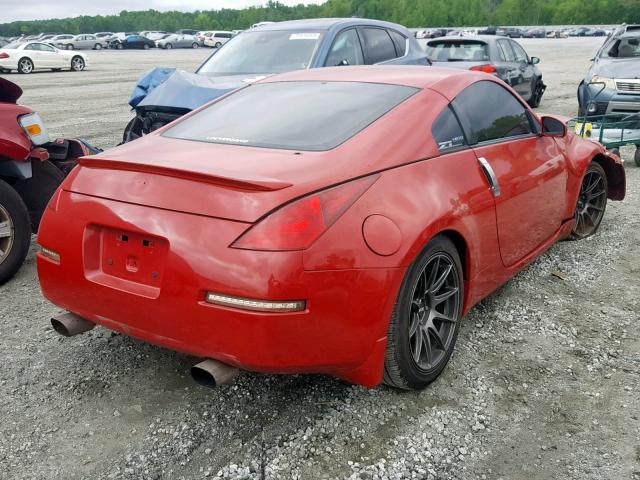 JN1AZ34E43T021571 - 2003 NISSAN 350Z COUPE RED photo 4