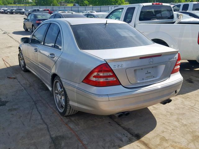 WDBRF76J65F607294 - 2005 MERCEDES-BENZ C 55 AMG SILVER photo 3