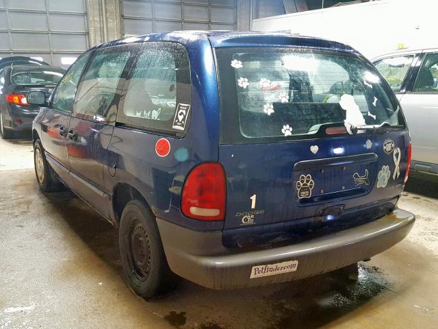 2B4GP25GXYR791504 - 2000 DODGE CARAVAN BLUE photo 3