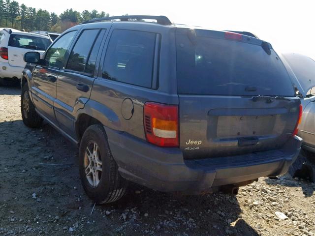 1J4GW48S34C313763 - 2004 JEEP GRAND CHER GRAY photo 3