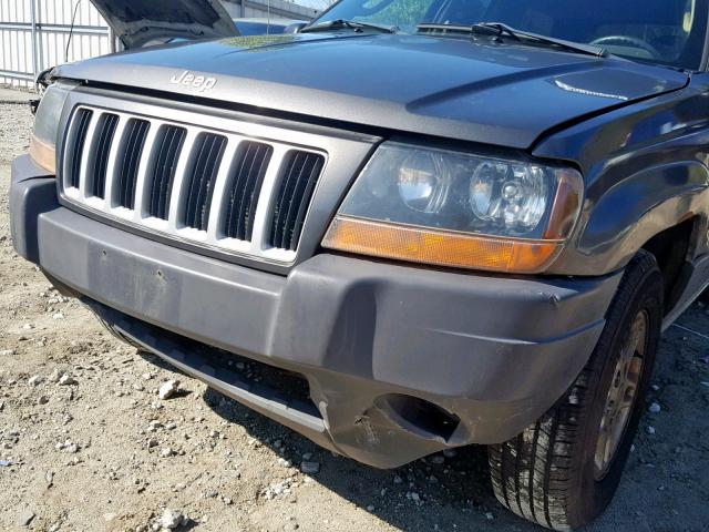 1J4GW48S34C313763 - 2004 JEEP GRAND CHER GRAY photo 9