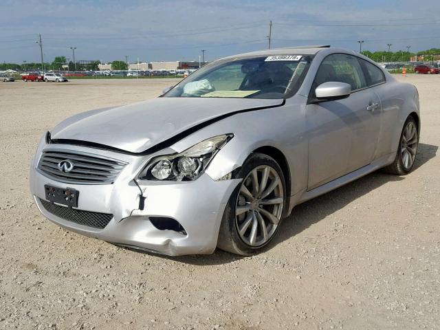 JNKCV64E08M125896 - 2008 INFINITI G37 BASE SILVER photo 2