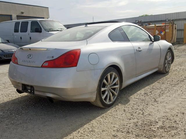 JNKCV64E08M125896 - 2008 INFINITI G37 BASE SILVER photo 4