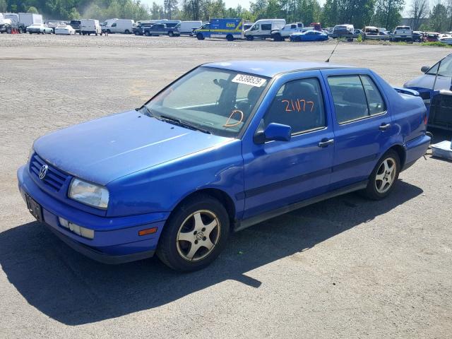 3VWYA81H4WM138842 - 1998 VOLKSWAGEN JETTA K2 BLUE photo 2