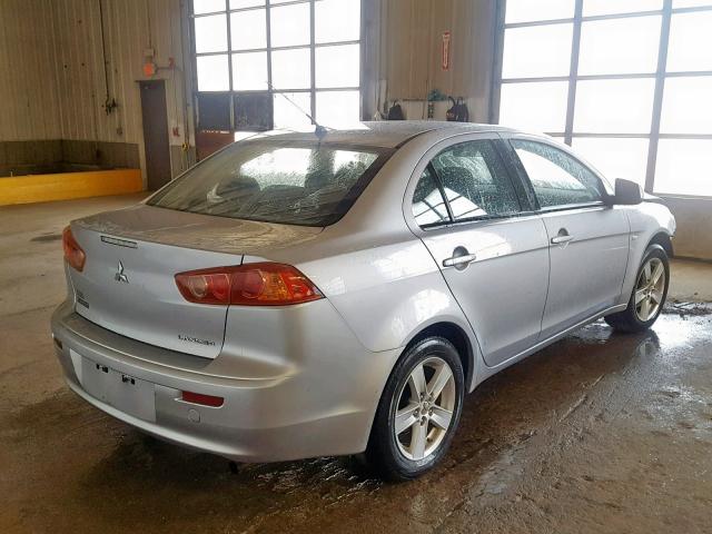 JA3AU26U48U004201 - 2008 MITSUBISHI LANCER ES SILVER photo 4