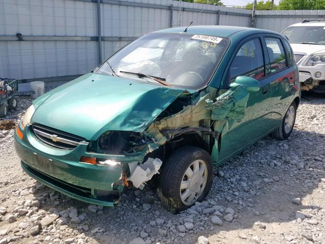 KL1TJ62694B253169 - 2004 CHEVROLET AVEO LS GREEN photo 2