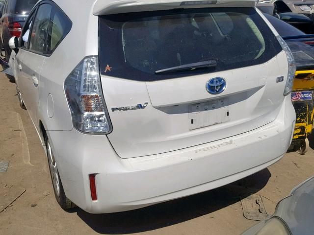 JTDZN3EU8D3231867 - 2013 TOYOTA PRIUS V WHITE photo 3