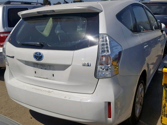 JTDZN3EU8D3231867 - 2013 TOYOTA PRIUS V WHITE photo 4