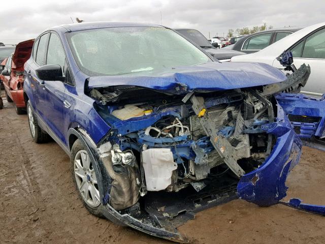 1FMCU0F71EUD92049 - 2014 FORD ESCAPE S BLUE photo 1