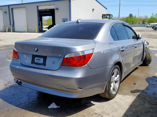 WBANF33516CS37808 - 2006 BMW 525 XI GRAY photo 4