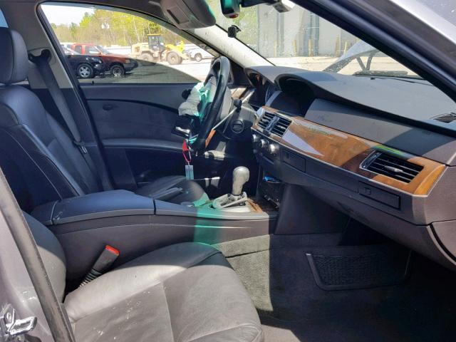 WBANF33516CS37808 - 2006 BMW 525 XI GRAY photo 5