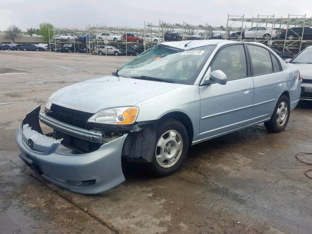 JHMES95663S005079 - 2003 HONDA CIVIC HYBR SILVER photo 2