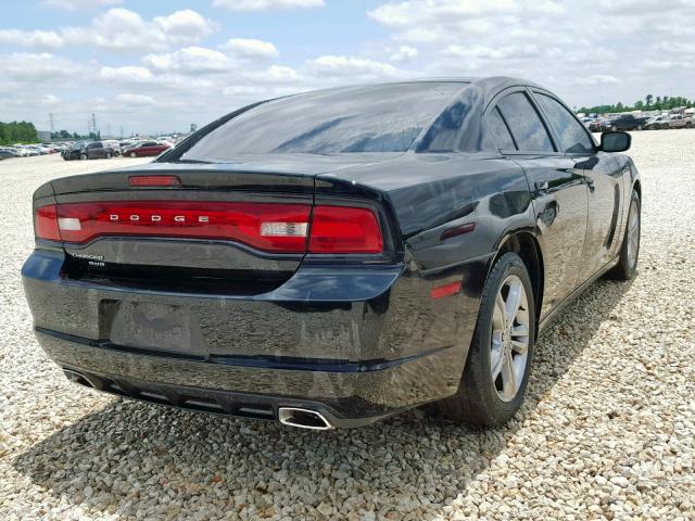 2C3CDXFG0DH568463 - 2013 DODGE CHARGER V6 BLACK photo 4