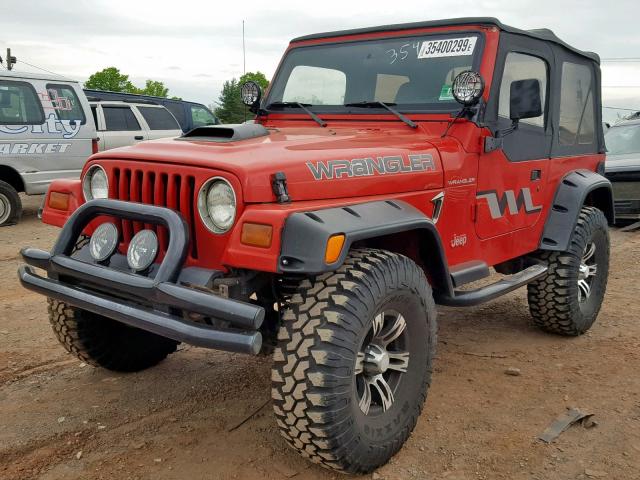 1J4FY29P3VP467176 - 1997 JEEP WRANGLER / RED photo 2