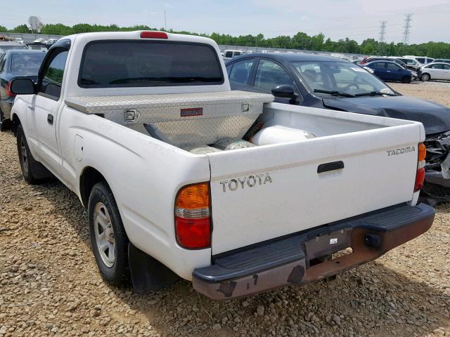 5TENL42N04Z401423 - 2004 TOYOTA TACOMA WHITE photo 3