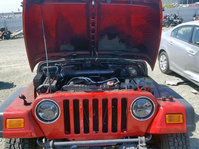 1J4FA69S64P718948 - 2004 JEEP WRANGLER / RED photo 7