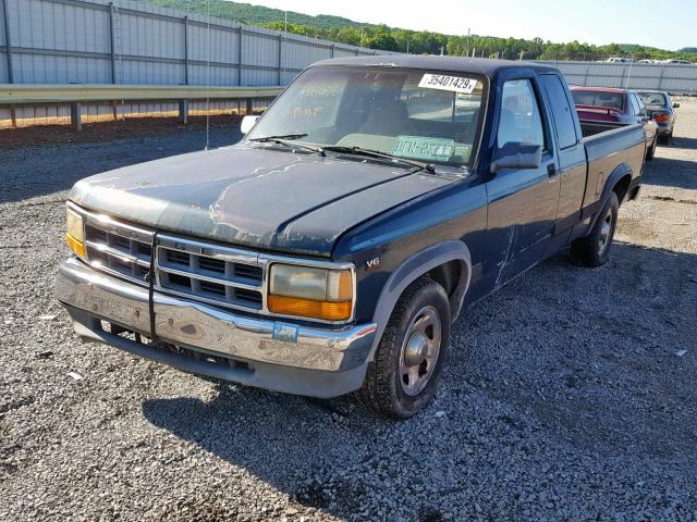 1B7GL23X4SS352080 - 1995 DODGE DAKOTA GREEN photo 2