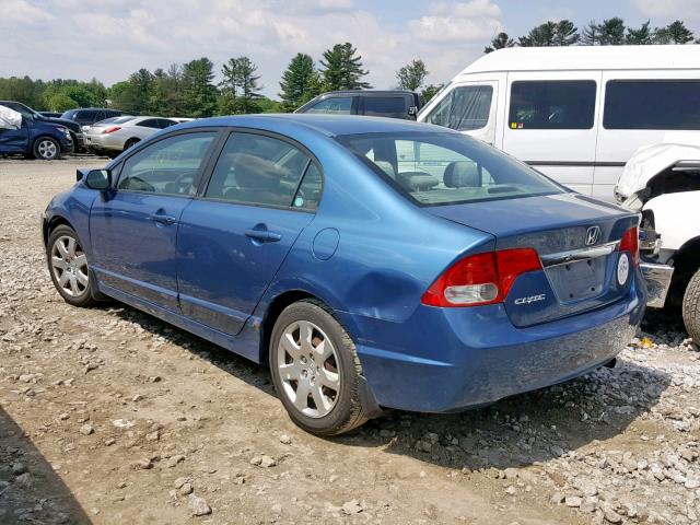 19XFA1F52AE013258 - 2010 HONDA CIVIC LX BLUE photo 3