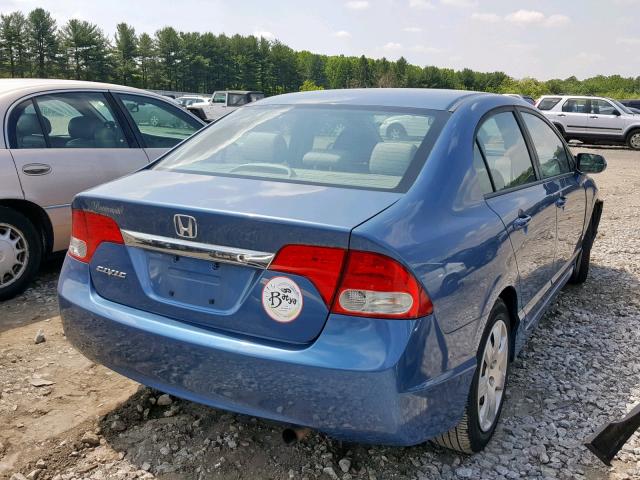 19XFA1F52AE013258 - 2010 HONDA CIVIC LX BLUE photo 4