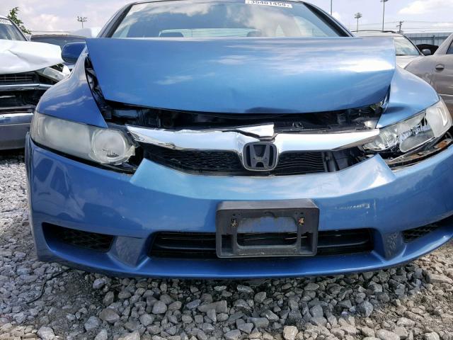 19XFA1F52AE013258 - 2010 HONDA CIVIC LX BLUE photo 9