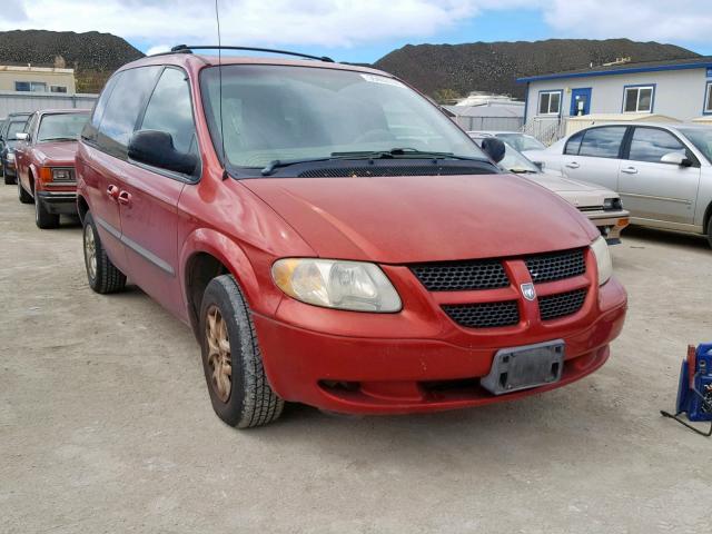 1B4GP45382B666791 - 2002 DODGE CARAVAN SP RED photo 1