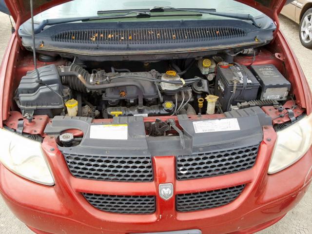 1B4GP45382B666791 - 2002 DODGE CARAVAN SP RED photo 7