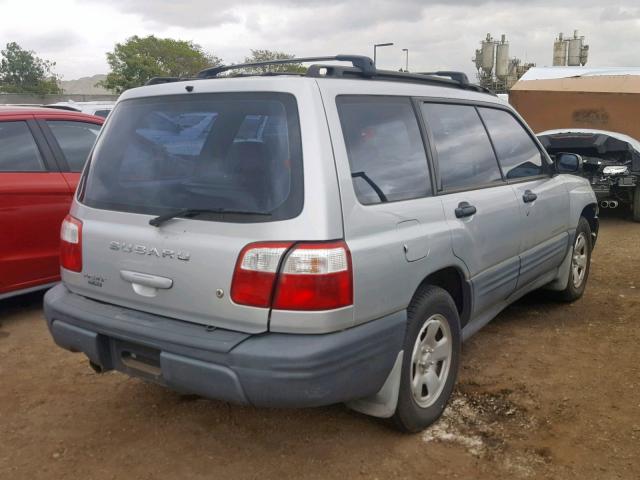 JF1SF635X2H737329 - 2002 SUBARU FORESTER L SILVER photo 4