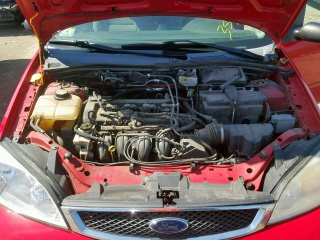 1FAFP34N97W311520 - 2007 FORD FOCUS ZX4 RED photo 7