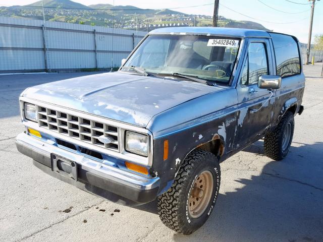 1FMCU14T7JUC14209 - 1988 FORD BRONCO II BLUE photo 2