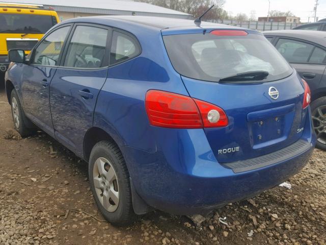 JN8AS58V89W166325 - 2009 NISSAN ROGUE S BLUE photo 3