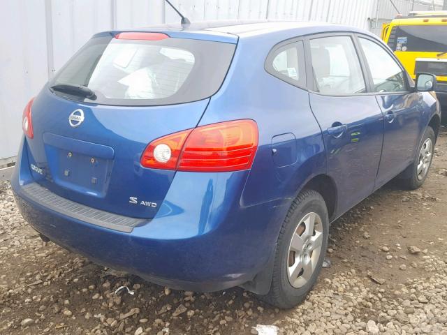 JN8AS58V89W166325 - 2009 NISSAN ROGUE S BLUE photo 4