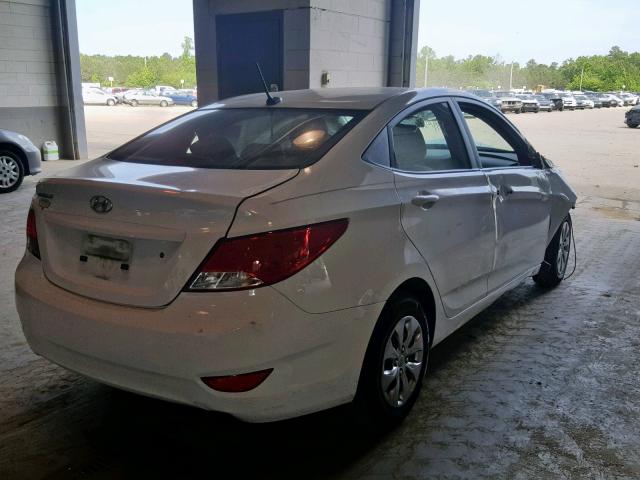 KMHCT4AEXGU136544 - 2016 HYUNDAI ACCENT SE WHITE photo 4