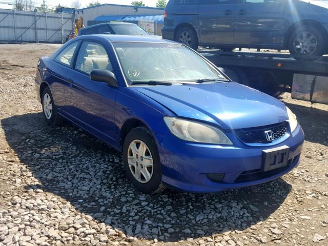 1HGEM22195L018483 - 2005 HONDA CIVIC DX V BLUE photo 1