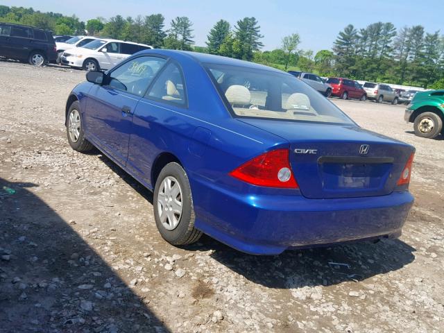 1HGEM22195L018483 - 2005 HONDA CIVIC DX V BLUE photo 3