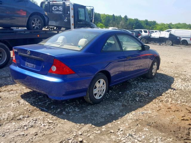 1HGEM22195L018483 - 2005 HONDA CIVIC DX V BLUE photo 4