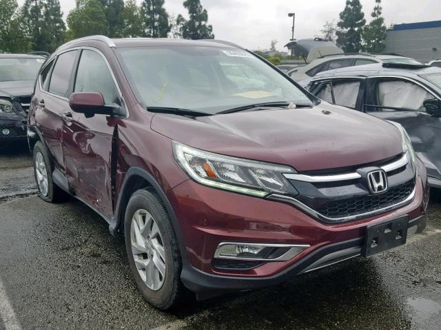 5J6RM4H79FL096300 - 2015 HONDA CR-V EXL BURGUNDY photo 1