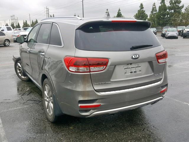 5XYPK4A57GG055690 - 2016 KIA SORENTO SX GRAY photo 3