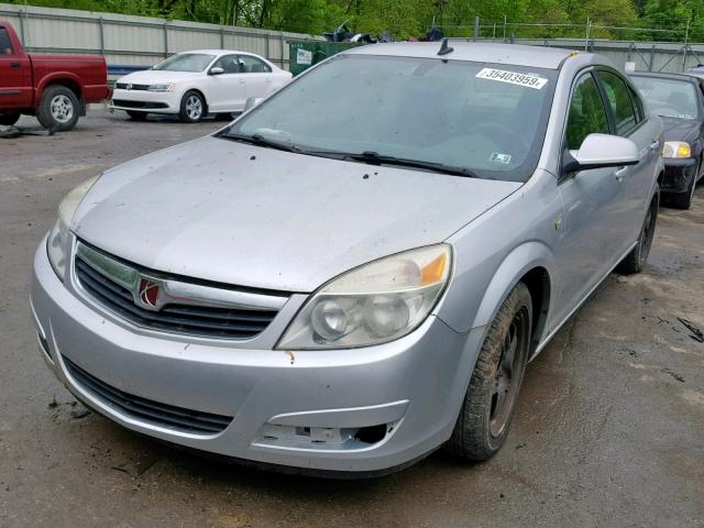 1G8ZS57B69F136627 - 2009 SATURN AURA SILVER photo 2