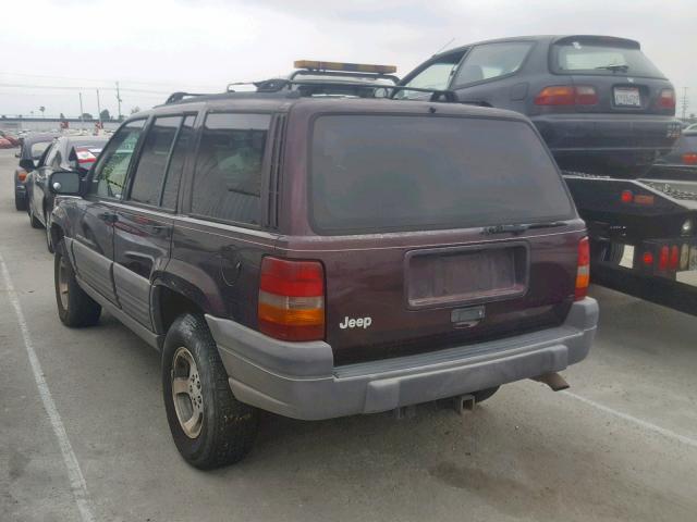 1J4FX58S8T3389637 - 1996 JEEP GRAND CHER BURGUNDY photo 3