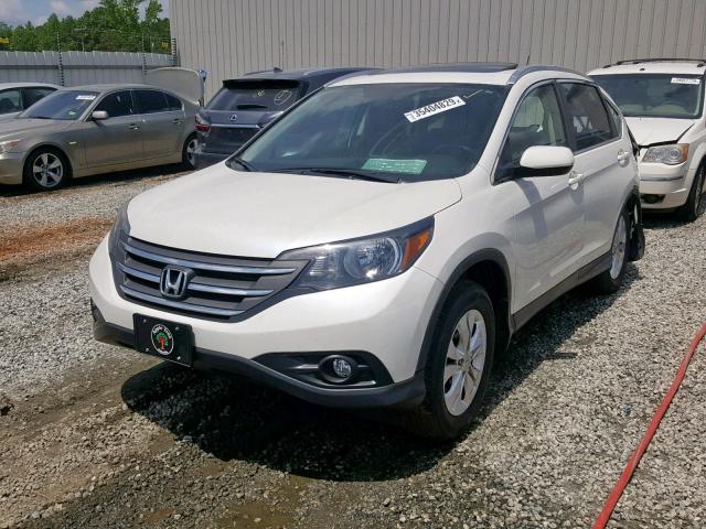 5J6RM4H75EL012567 - 2014 HONDA CR-V EXL WHITE photo 2